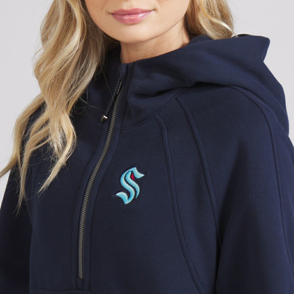 Seattle Kraken lululemon Women's Scuba Oversized Half-Zip Hoodie - True Navy | US 202151268