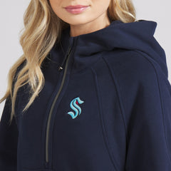 Seattle Kraken lululemon Women's Scuba Oversized Half-Zip Hoodie - True Navy | US 202151268