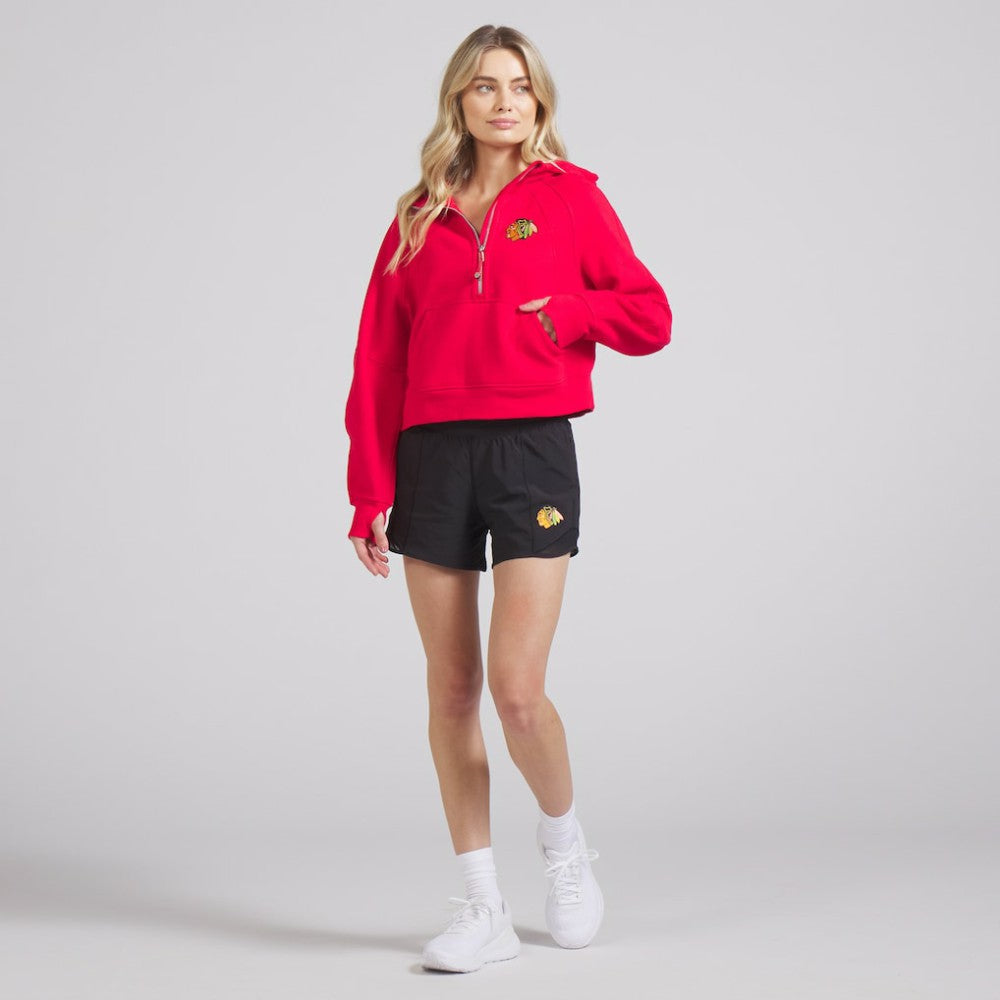 Chicago Blackhawks lululemon Women's Scuba Oversized Half-Zip Hoodie - True Red | US 202151269