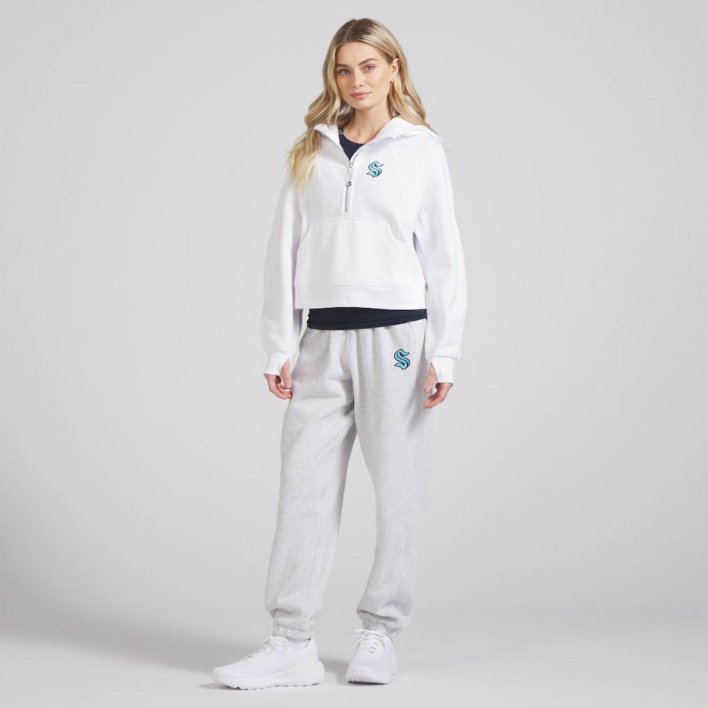 Seattle Kraken lululemon Women's Scuba Oversized Half-Zip Hoodie - White | US 202151270