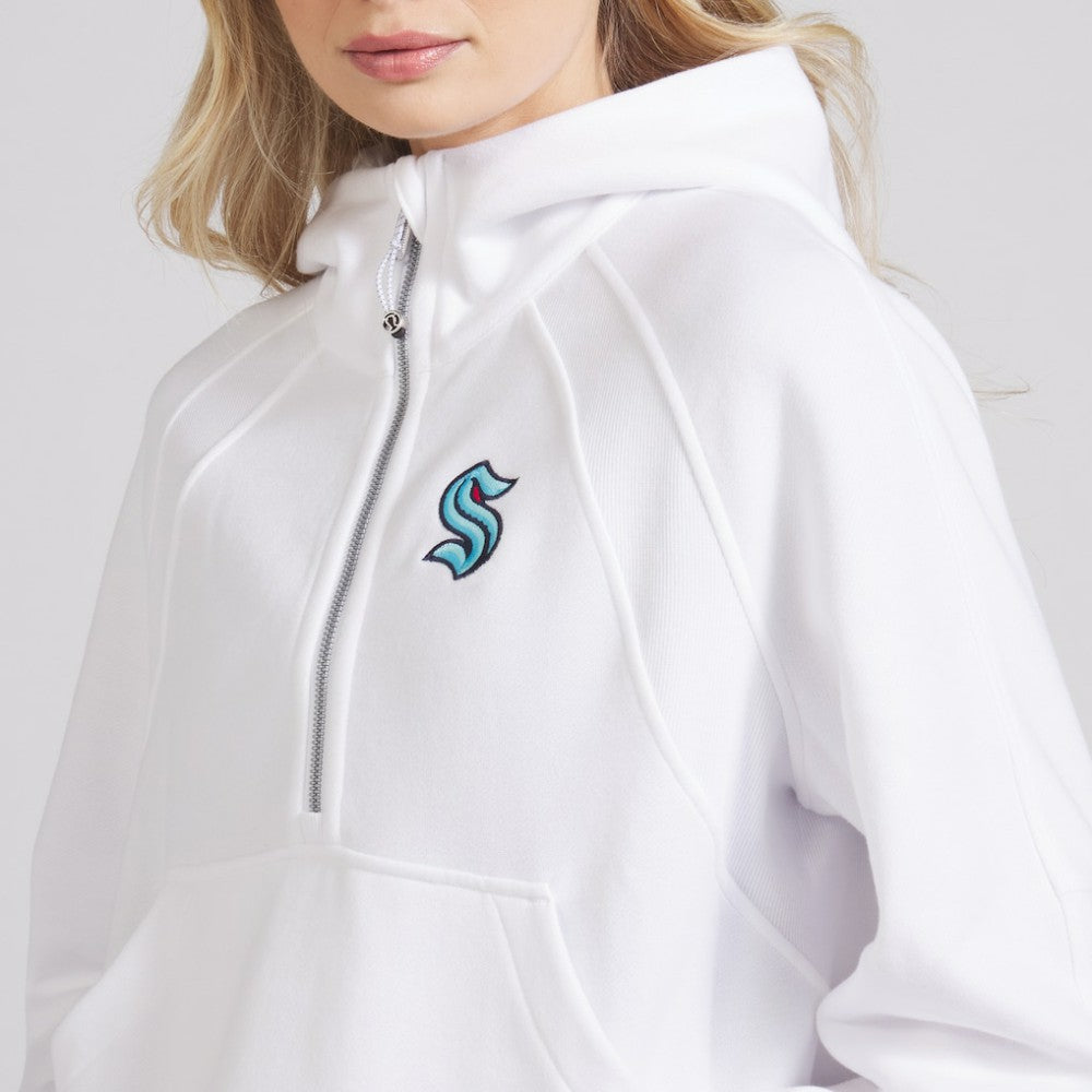 Seattle Kraken lululemon Women's Scuba Oversized Half-Zip Hoodie - White | US 202151270