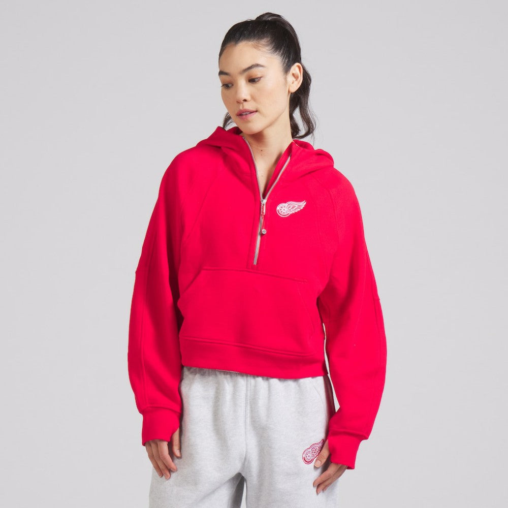 Detroit Red Wings lululemon Women's Scuba Oversized Half-Zip Hoodie - True Red | US 202151275