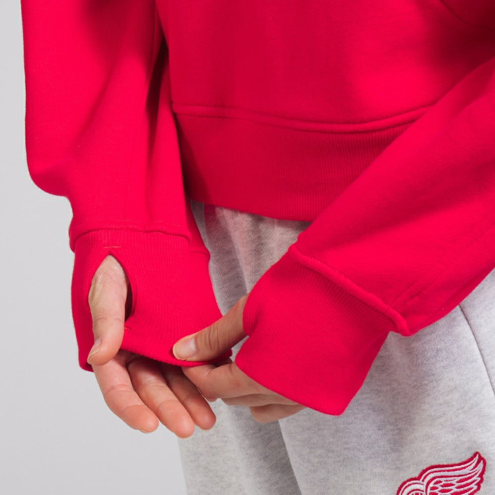 Detroit Red Wings lululemon Women's Scuba Oversized Half-Zip Hoodie - True Red | US 202151275