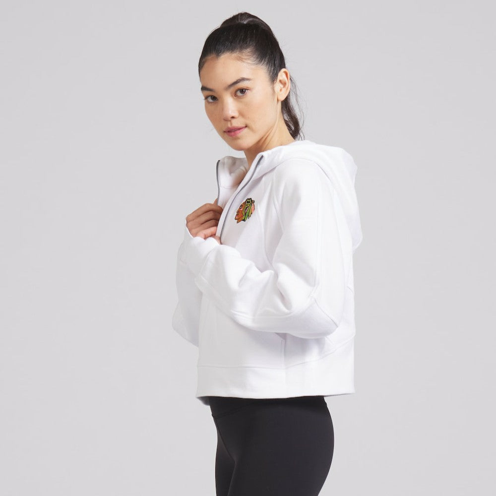 Chicago Blackhawks lululemon Women's Scuba Oversized Half-Zip Hoodie - White | US 202151276