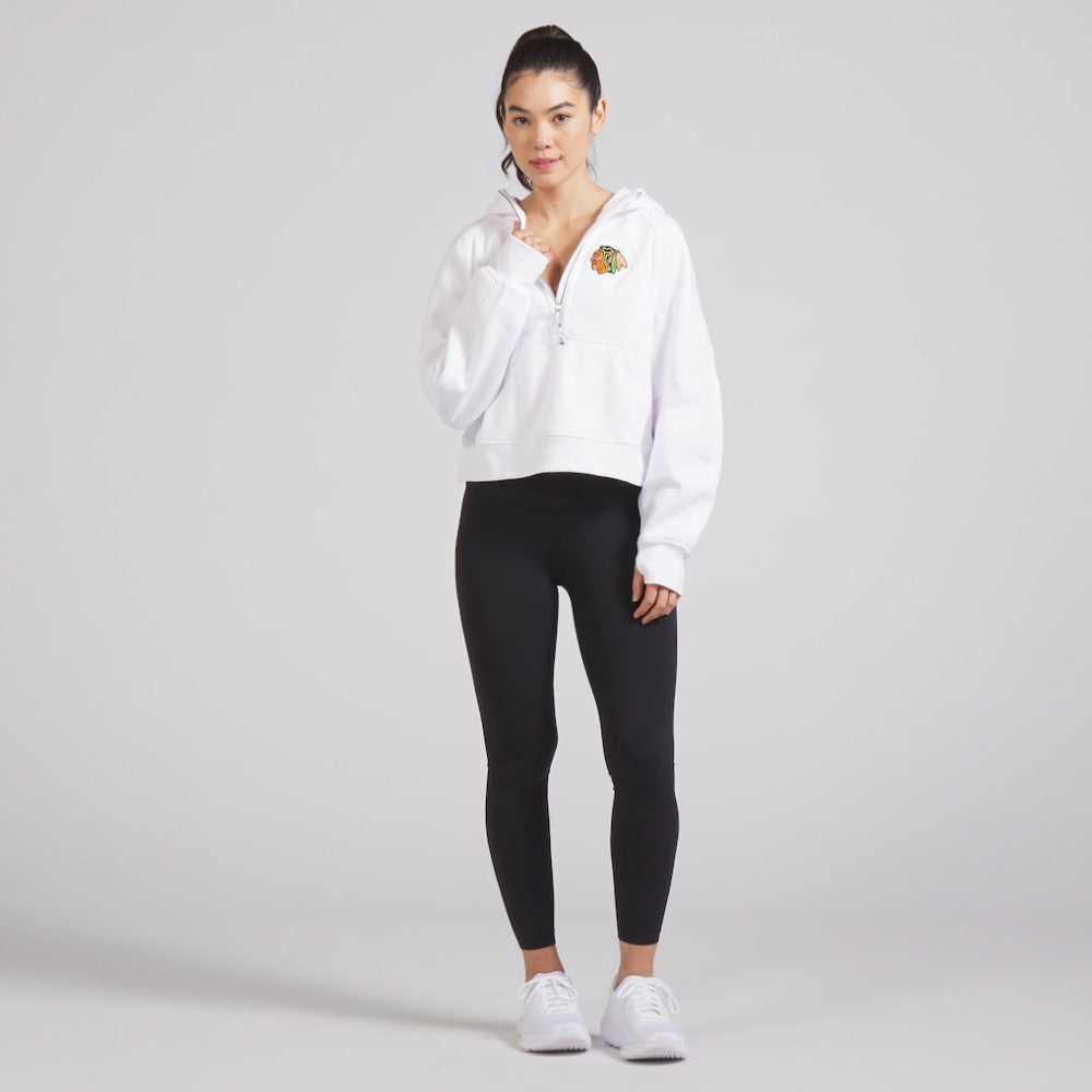 Chicago Blackhawks lululemon Women's Scuba Oversized Half-Zip Hoodie - White | US 202151276
