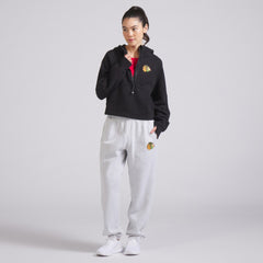 Chicago Blackhawks lululemon Women's Scuba Oversized Half-Zip Hoodie - Black | US 202151278