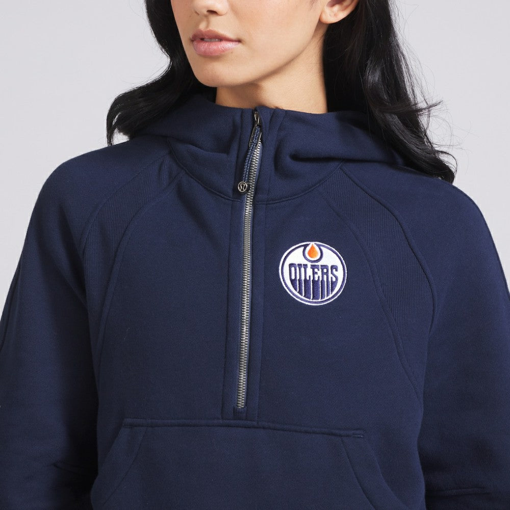 Edmonton Oilers lululemon Women's Scuba Oversized Half-Zip Hoodie - True Navy | US 202151279