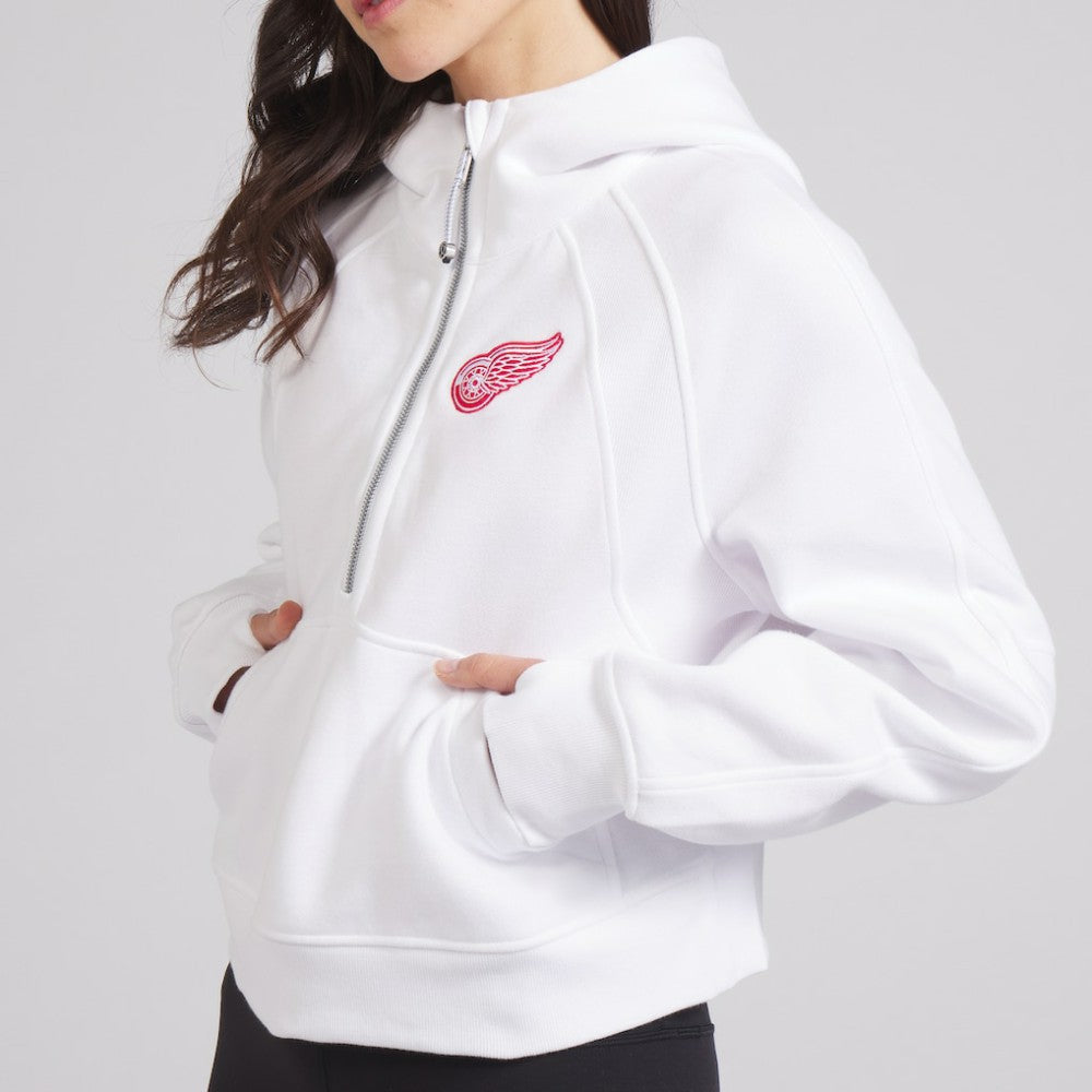 Detroit Red Wings lululemon Women's Scuba Oversized Half-Zip Hoodie - White | US 202151280