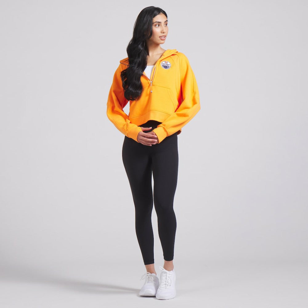 Edmonton Oilers lululemon Women's Scuba Oversized Half-Zip Hoodie - Tiger | US 202151281