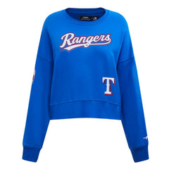 Texas Rangers Pro Standard Women's Game Day Classics Crewneck Pullover Sweatshirt - Royal Pullover