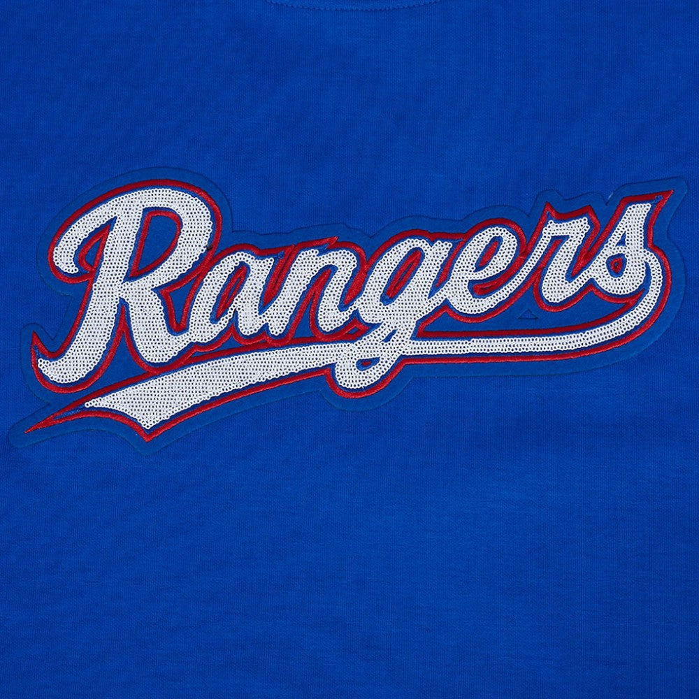 Texas Rangers Pro Standard Women's Game Day Classics Crewneck Pullover Sweatshirt - Royal Pullover