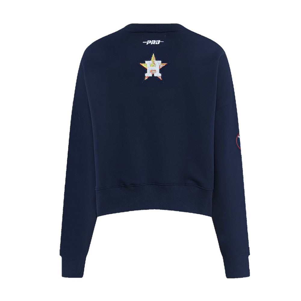 Houston Astros Pro Standard Women's Game Day Classics Crewneck Pullover Sweatshirt - Navy Pullover
