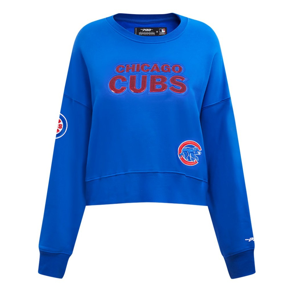 Chicago Cubs Pro Standard Women's Game Day Classics Crewneck Pullover Sweatshirt - Royal Pullover