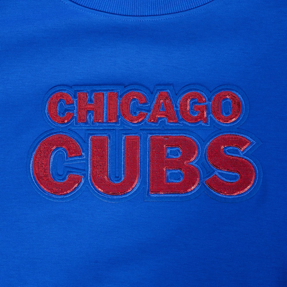 Chicago Cubs Pro Standard Women's Game Day Classics Crewneck Pullover Sweatshirt - Royal Pullover