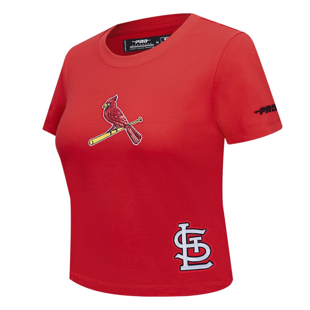 St. Louis Cardinals Pro Standard Women's Game Day Classics Baby Doll Cropped T-Shirt - Red T-shirts