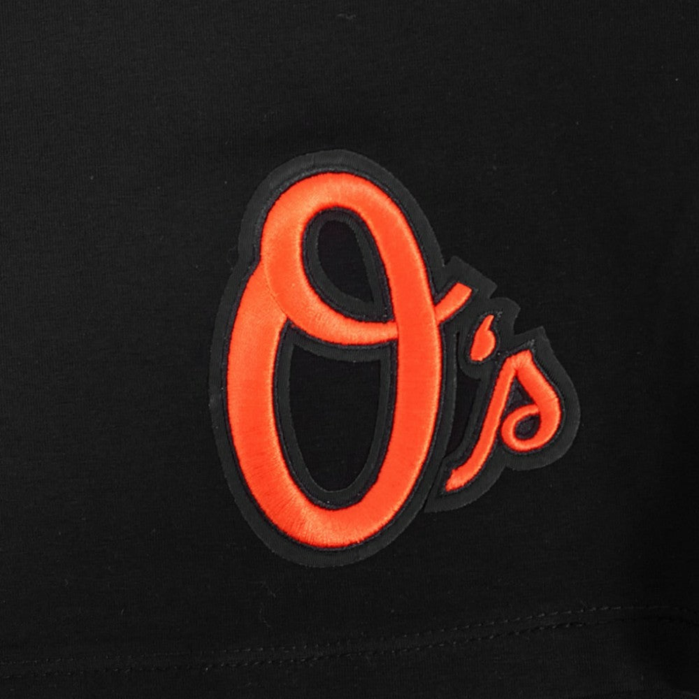 Baltimore Orioles Pro Standard Women's Game Day Classics Baby Doll Cropped T-Shirt - Black T-shirts