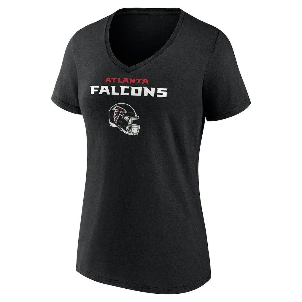 Michael Penix Jr. Atlanta Falcons Women's Name & Number Team Wordmark V-Neck T-Shirt - Black T-shirts