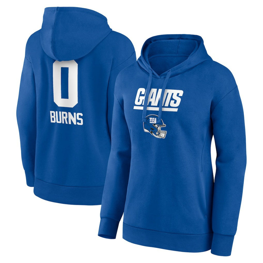 Brian Burns New York Giants Women's Name & Number Team Wordmark Pullover Hoodie - Royal Hoodies