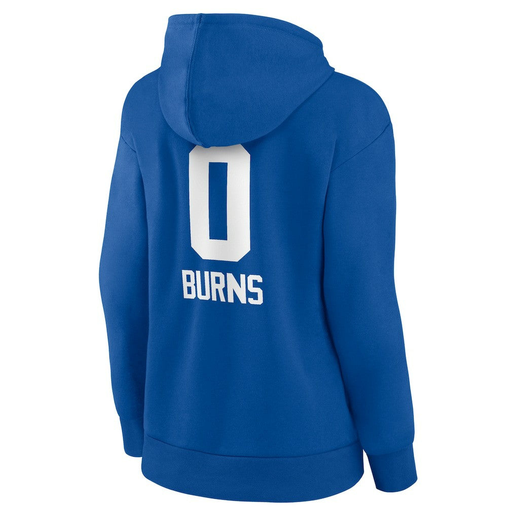 Brian Burns New York Giants Women's Name & Number Team Wordmark Pullover Hoodie - Royal Hoodies