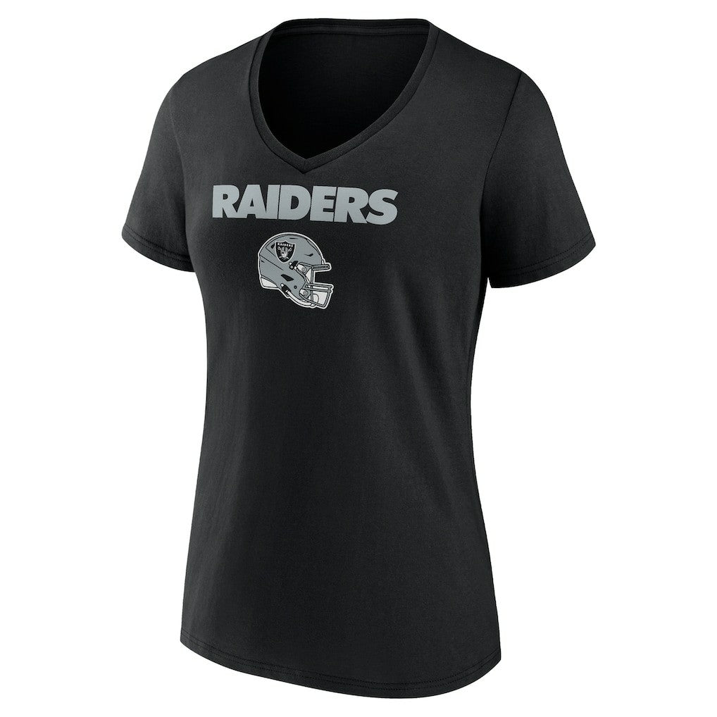 Brock Bowers Las Vegas Raiders Women's Name & Number Team Wordmark V-Neck T-Shirt - Black T-shirts