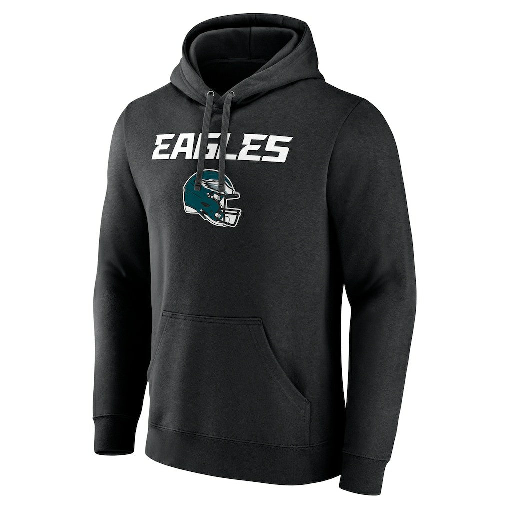 Saquon Barkley Philadelphia Eagles Name & Number Team Wordmark Pullover Hoodie - Black Hoodies