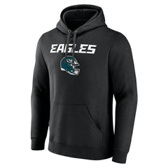 Saquon Barkley Philadelphia Eagles Name & Number Team Wordmark Pullover Hoodie - Black Hoodies