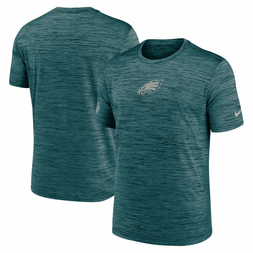 Philadelphia Eagles Big & Tall Sideline Velocity Performance T-Shirt - Midnight Green T-shirts