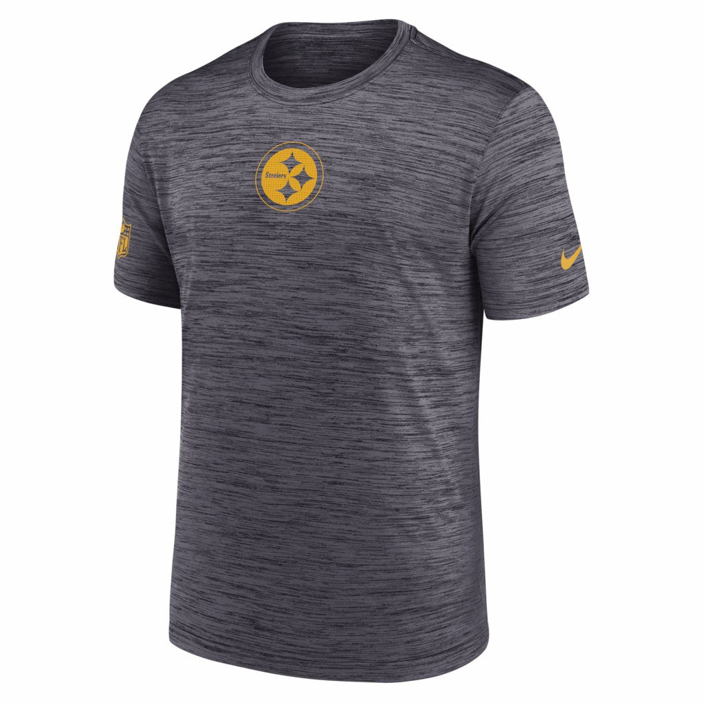 Pittsburgh Steelers Big & Tall Sideline Velocity Performance T-Shirt - Black T-shirts