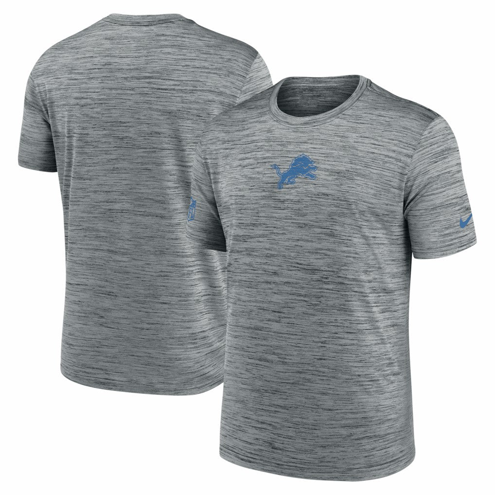 Detroit Lions Big & Tall Sideline Velocity Performance T-Shirt - Gray T-shirts