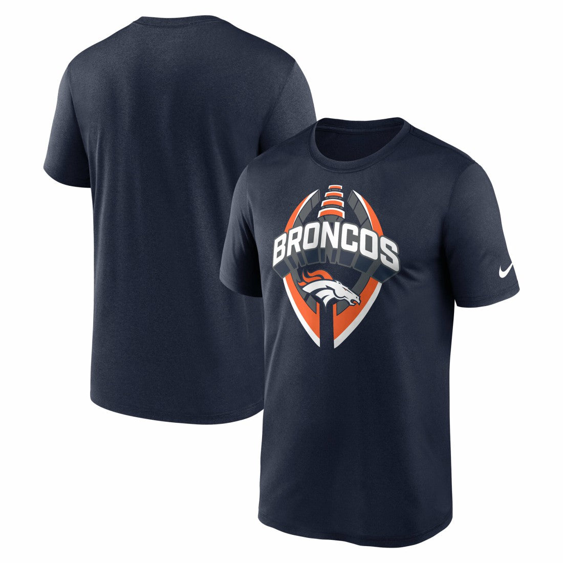 Denver Broncos Big & Tall Primetime Legend Icon Performance T-Shirt - Navy T-shirts