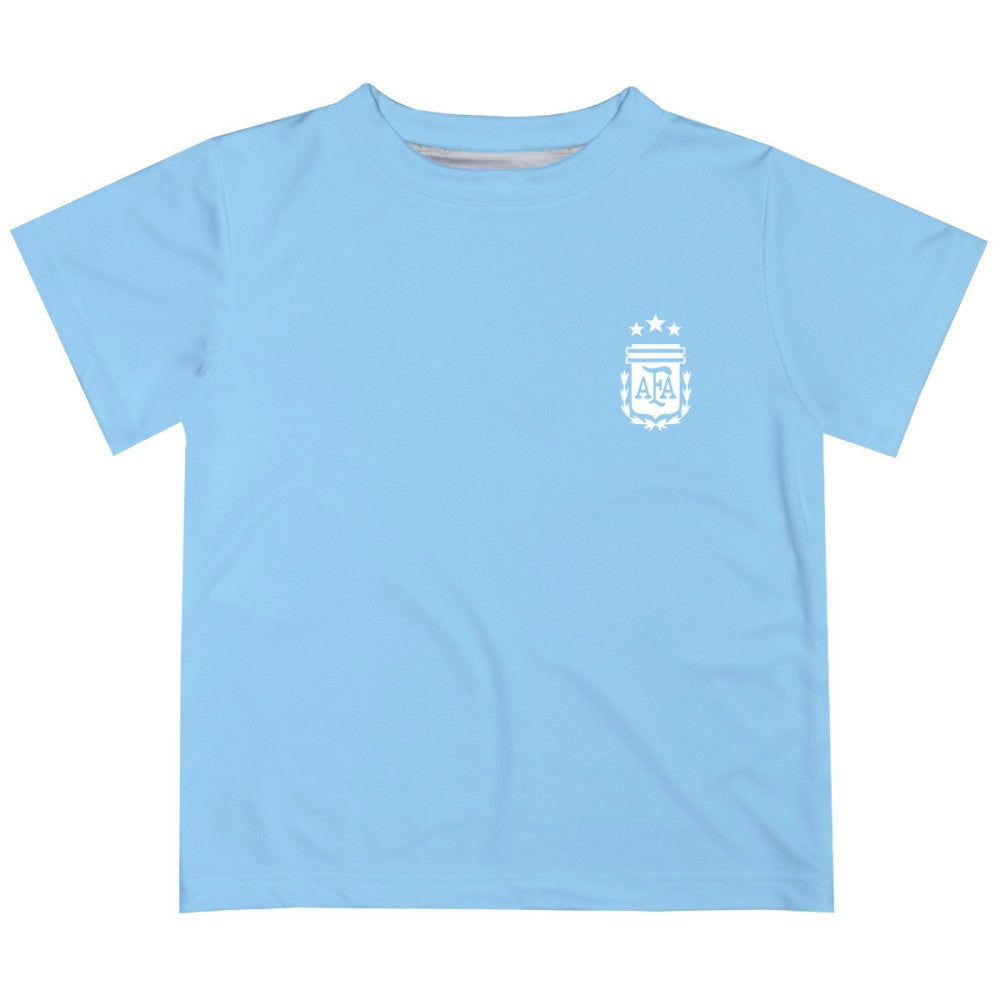 Argentina National Team Vive La Fete Youth Impressions Artwork T-Shirt Light Blue