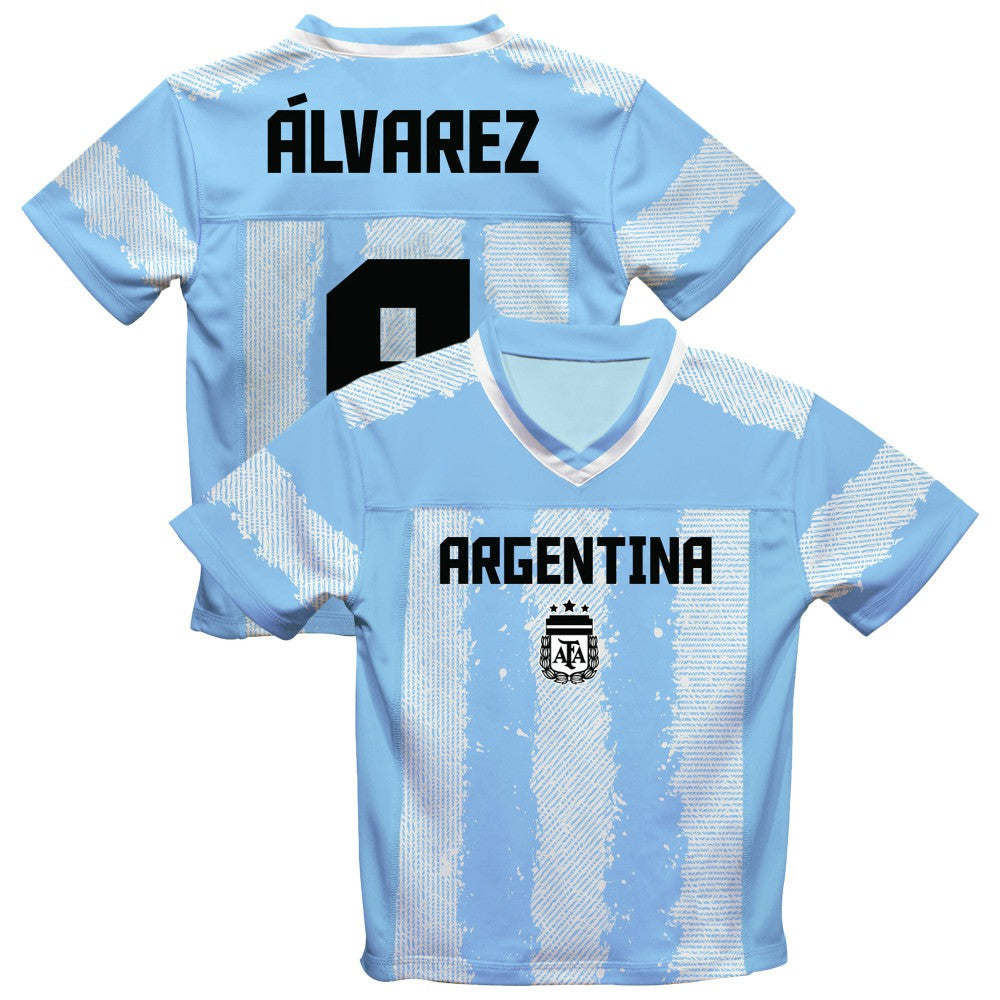 Julián Álvarez Argentina National Team Vive La Fete Football Jersey Light Blue