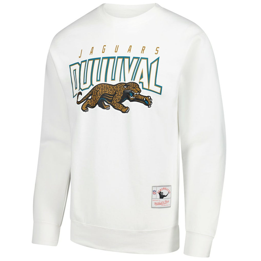 Jacksonville Jaguars Duval Classic Logos Pullover Sweatshirt - White Pullover