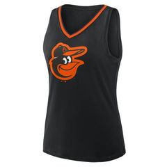 Baltimore Orioles Women's Plus Sized Stellar Win V-Neck Tank Top - Black Tanks