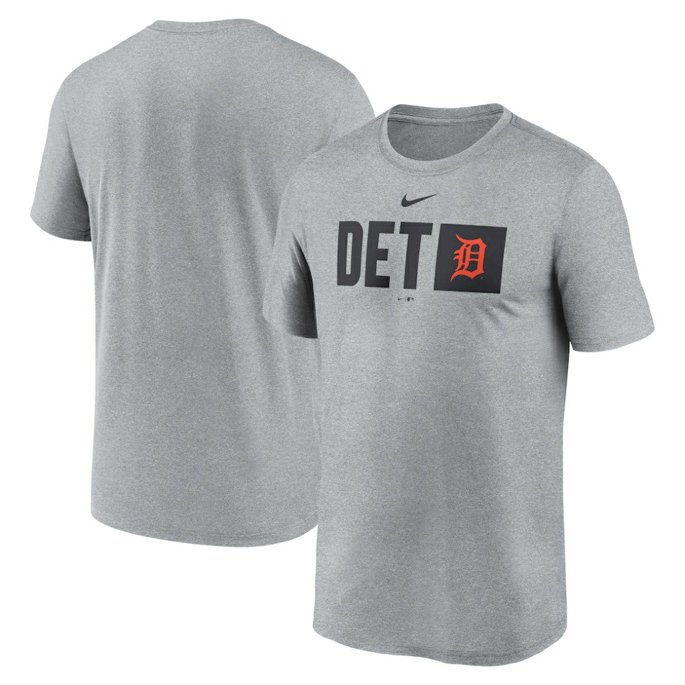 Detroit Tigers Nike Tricode Legend Performance T-Shirt - Heather Gray T-shirts