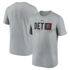 Detroit Tigers Nike Tricode Legend Performance T-Shirt - Heather Gray T-shirts