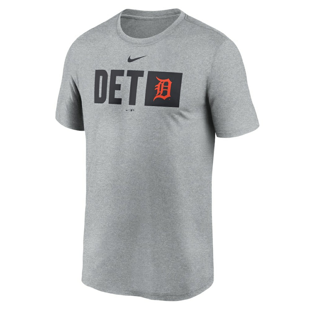 Detroit Tigers Nike Tricode Legend Performance T-Shirt - Heather Gray T-shirts