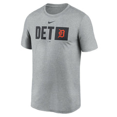 Detroit Tigers Nike Tricode Legend Performance T-Shirt - Heather Gray T-shirts