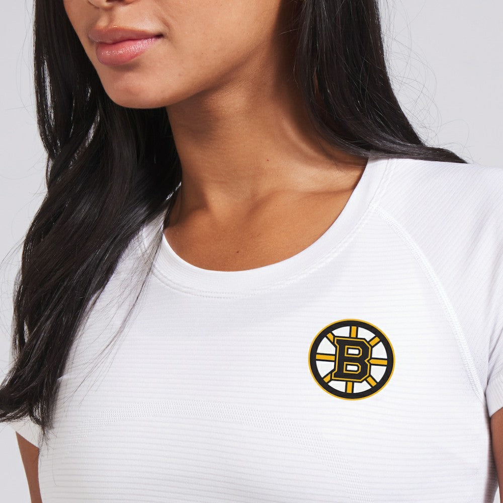 Boston Bruins lululemon Women's Swiftly Tech Short-Sleeve Shirt 2.0 - White | US 202164658