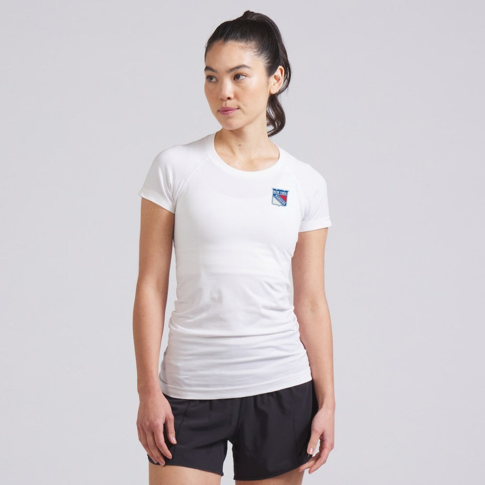New York Rangers lululemon Women's Swiftly Tech Short-Sleeve Shirt 2.0 - White | US 202164661
