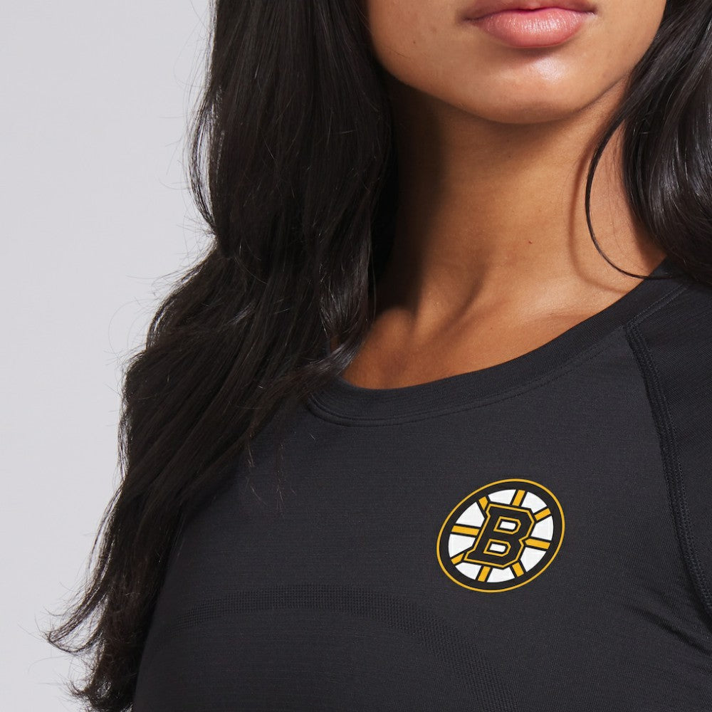 Boston Bruins lululemon Women's Swiftly Tech Short-Sleeve Shirt 2.0 - Black | US 202164665