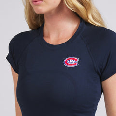 Montreal Canadiens lululemon Women's Swiftly Tech Short-Sleeve Shirt 2.0 - True Navy | US 202164671