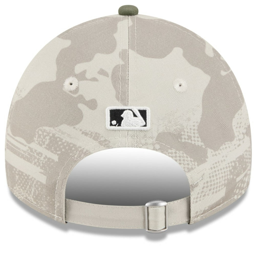 San Francisco Giants New Era Women's 2025 Armed Forces Day 9TWENTY Adjustable Hat - Light Beige/Olive Hats