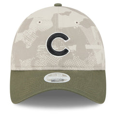 Chicago Cubs New Era Women's 2025 Armed Forces Day 9TWENTY Adjustable Hat - Light Beige/Olive Hats