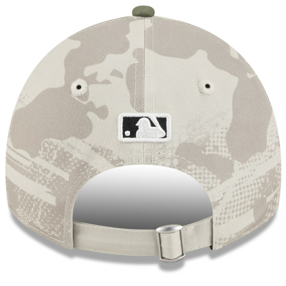 Chicago Cubs New Era Women's 2025 Armed Forces Day 9TWENTY Adjustable Hat - Light Beige/Olive Hats