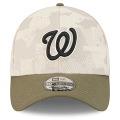 Washington Nationals New Era 2025 Armed Forces Day 39THIRTY Flex Hat - Light Beige/Olive Hats
