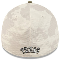 Texas Rangers New Era 2025 Armed Forces Day 39THIRTY Flex Hat - Light Beige/Olive Hats