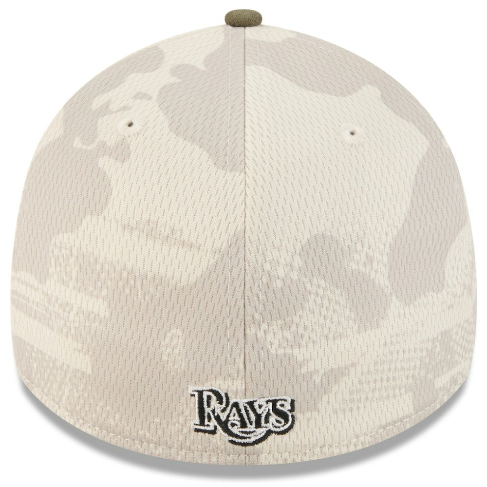 Tampa Bay Rays New Era 2025 Armed Forces Day 39THIRTY Flex Hat - Light Beige/Olive Hats