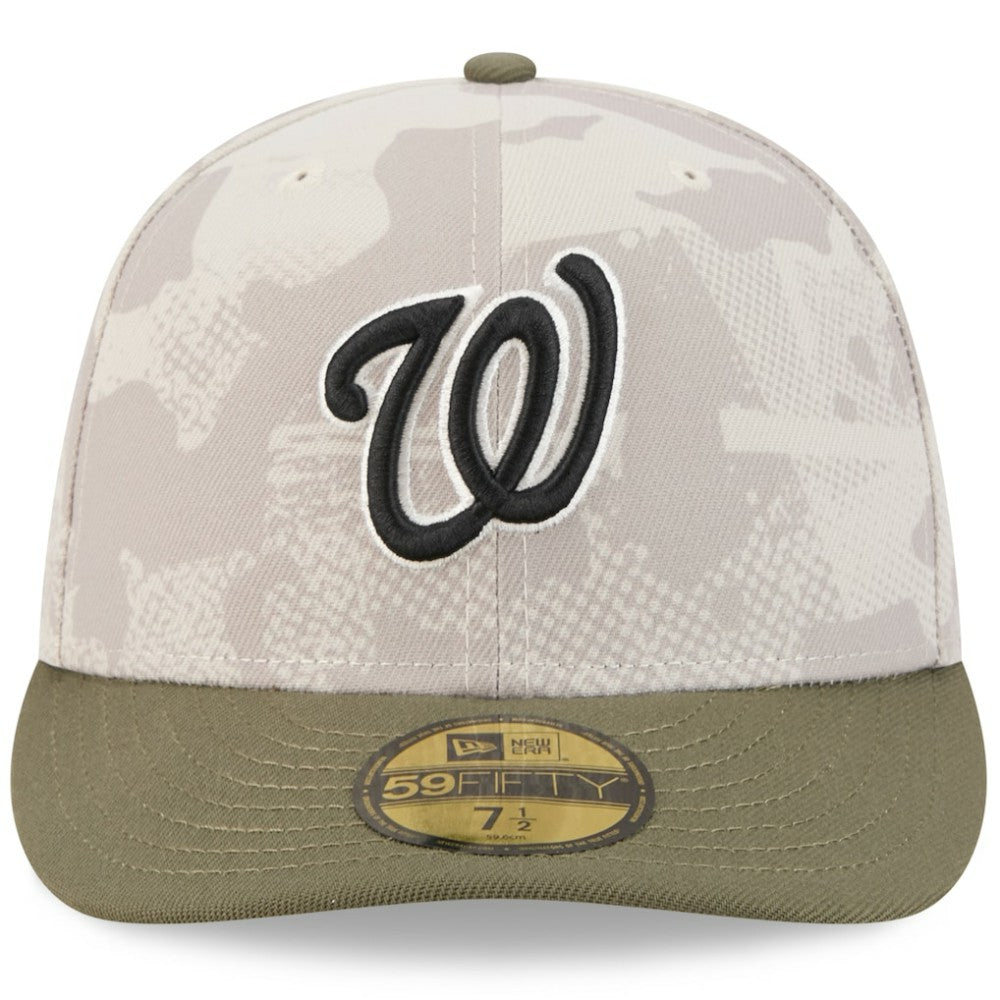 Washington Nationals New Era 2025 Armed Forces Day 59FIFTY Fitted Hat - Light Beige/Olive Hats
