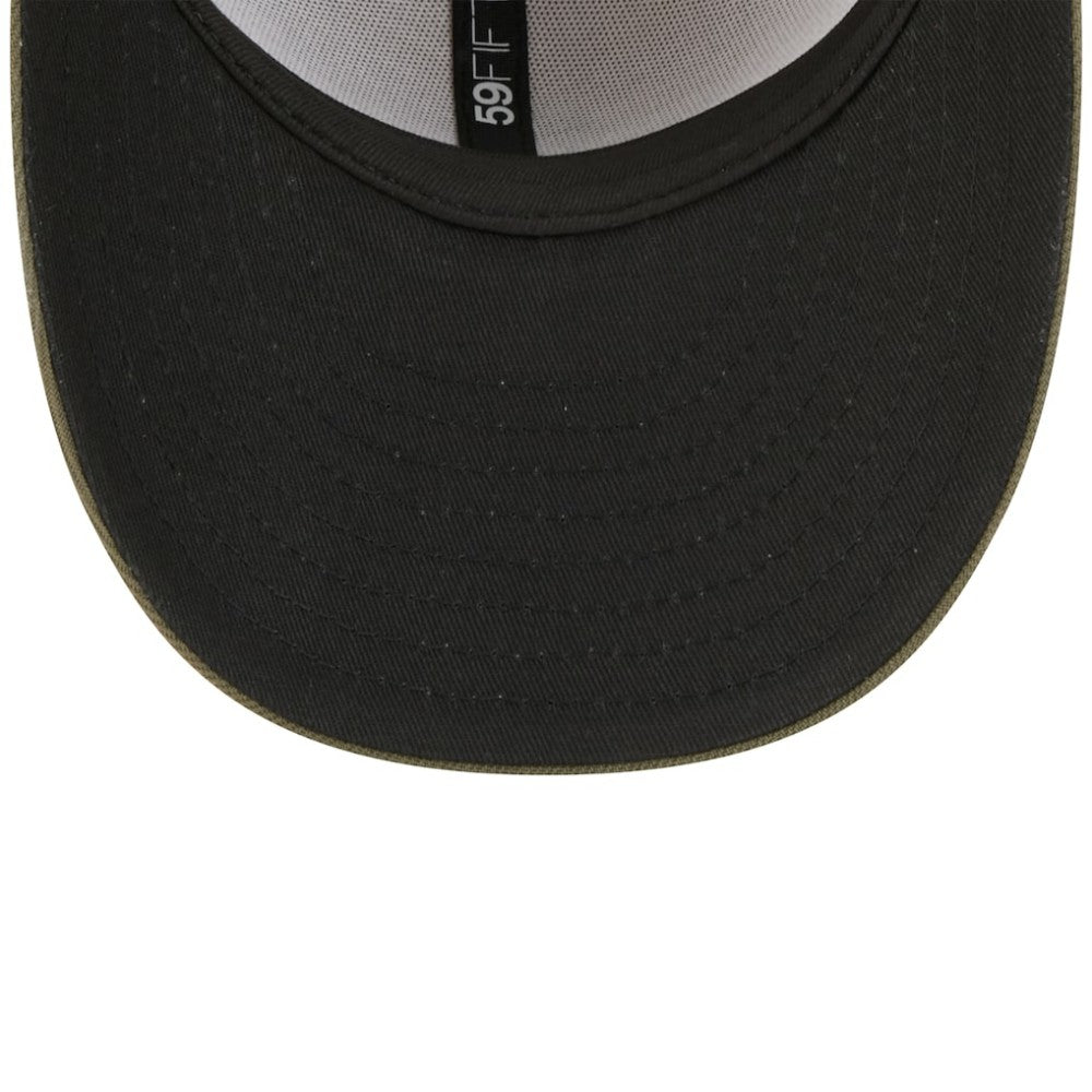 Athletics New Era 2025 Armed Forces Day 59FIFTY Fitted Hat - Light Beige/Olive Hats